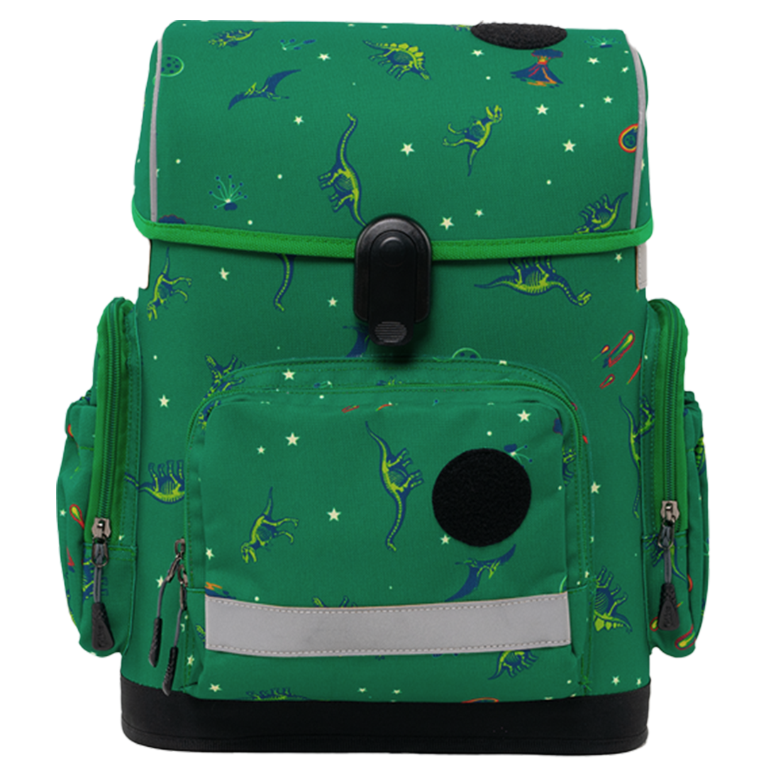 Light ergonomic green backpack Tilkiepack – Age of Dinosaurs